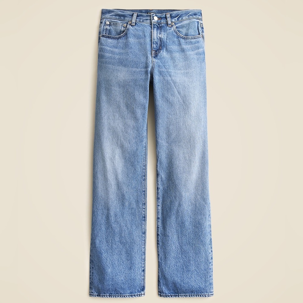 J. Crew Women's 90s-Style Relaxed Straight Jeans - Medium Blue Wash